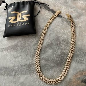 Spiked Diamond Cuban Choker (18K Gp)